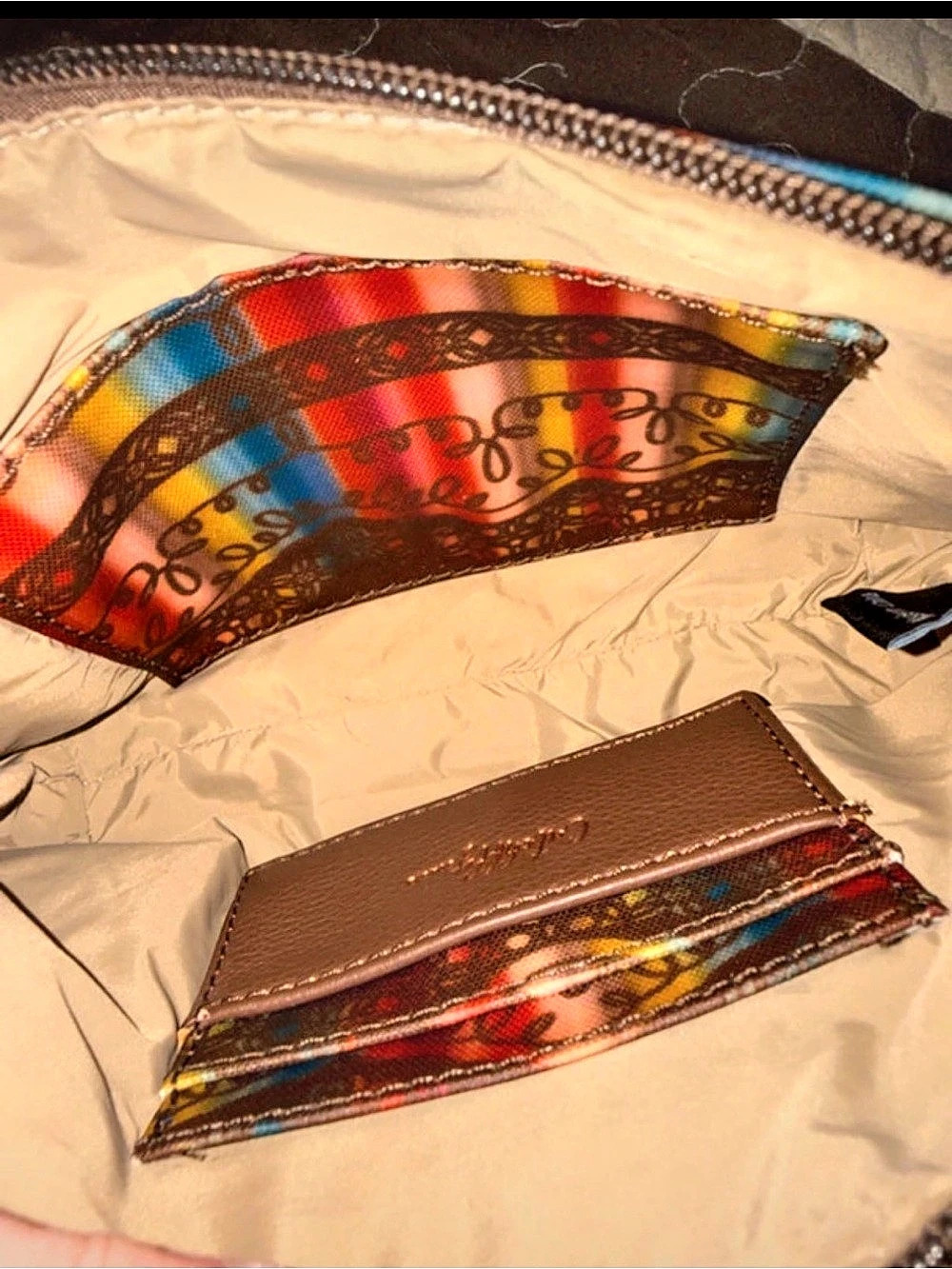 Catchfly Multicolor Wristlet Cosmetic Bag - Picture 2 of 4